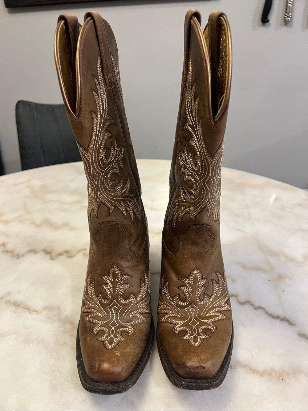 Ariat Brown Embroidered Western Heeled Boots